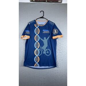 Primal Pedal The Cause Cycling Jersey Mens XL Blue Short Sleeve Graphic Top